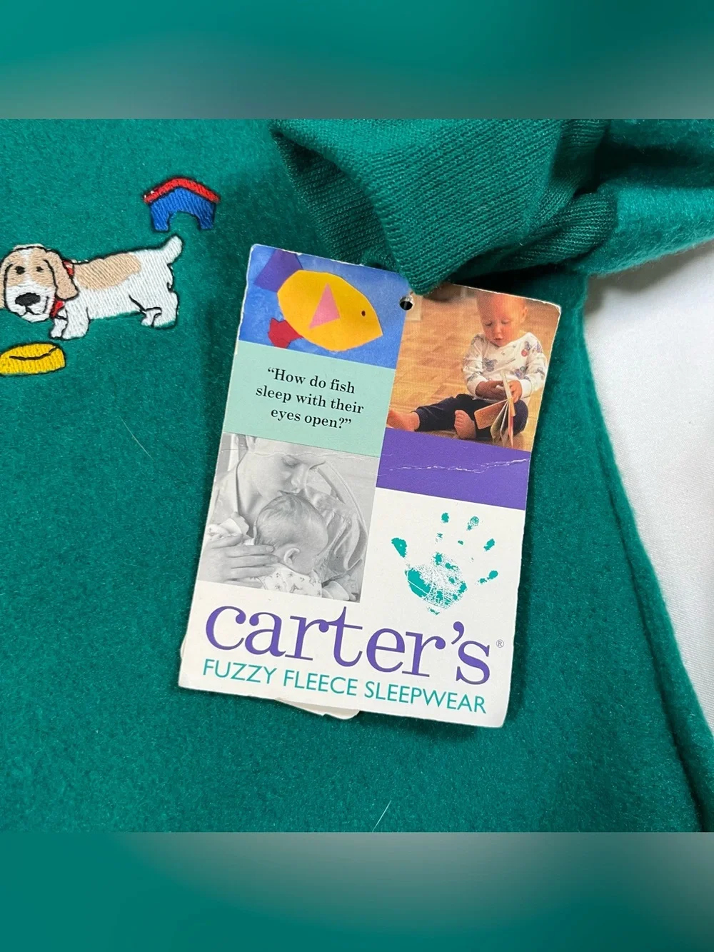 Vintage Carter’s Kids Sleeper Fuzzy Fleece Pajamas‎ Size 18m New